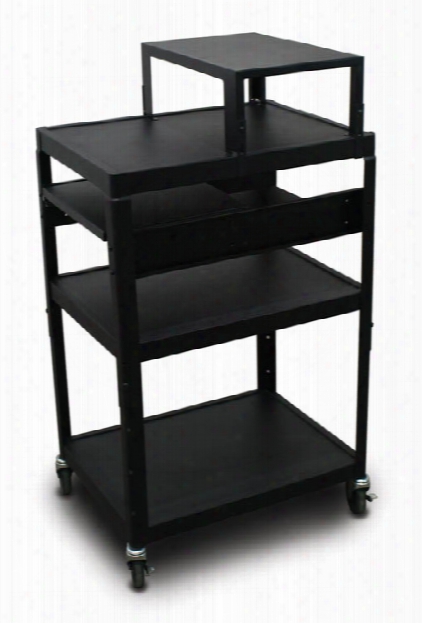 Mv2642 Cart With 2 Pull-out Side-shelves, Expansion Shelf, And Electrical By Marvel