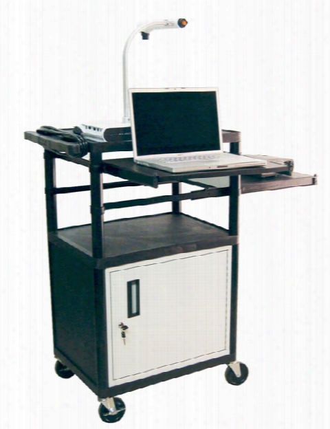 Presentation Cart With Cabinet By Luxor