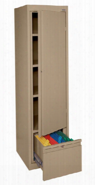 Single Drawer Storage Cabinet With File Drawer By Sandusky Lee