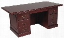 72" x 36" Double Pedestal Veneer Executive Desk by Furniture Design Group