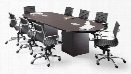 8' Racetrack Conference Table with Cube Bases by Office Source