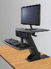 Desk Mount Sit to Stand System by Kantek
