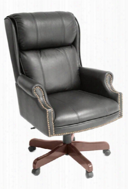 Traditional Style Leather Judges Chair By Regency Furniture