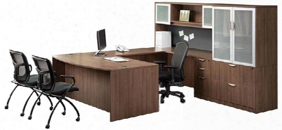 U Shaped Desk With Hutch And Additional Storage By Office Source