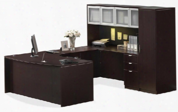 U Shaped Desk With Hutch And Storage By Office Source