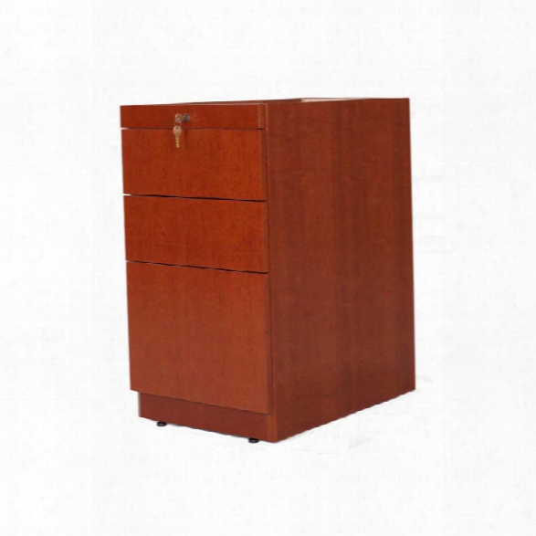 Wood Veneer 3 Drawer Desk Pedestal By Rudnick