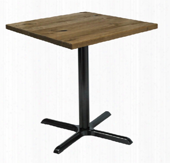 30" Square Vintage Wood Counter Table By Kfi Seating