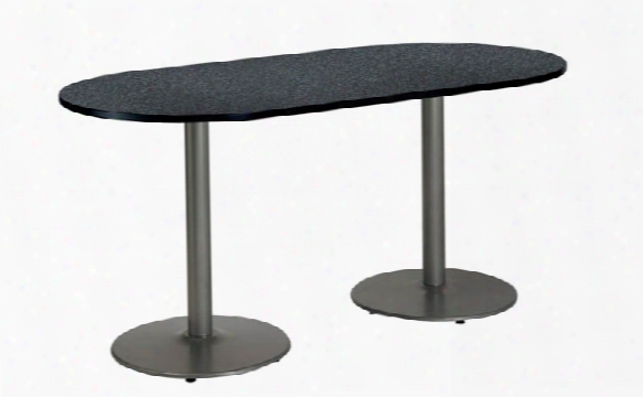 36" X 72" Racetrack Pedestal Table By Kfi Seating