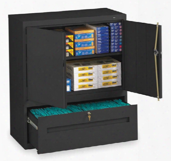 42"h Storage Cabinet With File Drawer By Tennsco