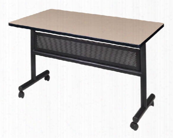 48" Flip Top Mobile Training Table With Modesty By Regency Furniture