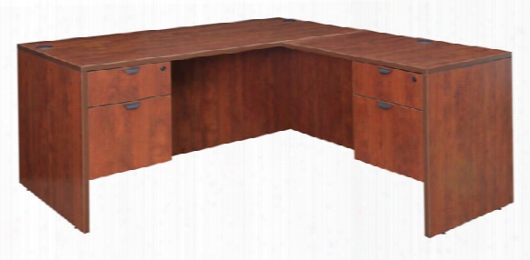 60" Double Pedestal L-desk With 35" Return By Regency Furniture