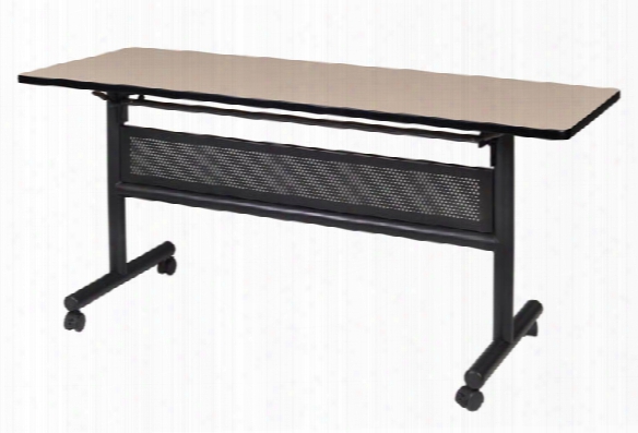 60" Flip Top Mobile Training Table With Modesty By Regency Furniture