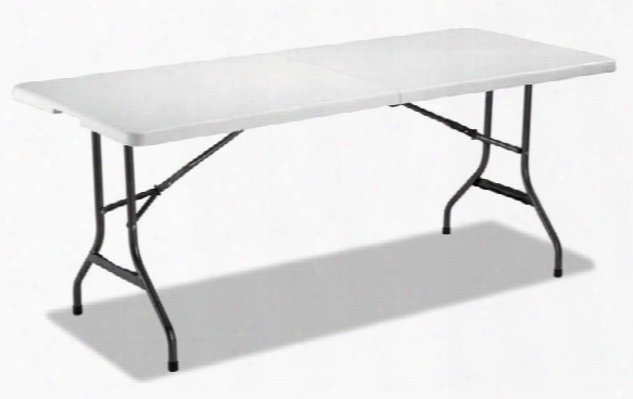 71"w X 30"d X 29"h Fold-in-half Resin Folding Table By Alera