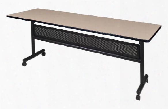 84" Flip Top Mobile Training Table With Modesty By Regency Furniture