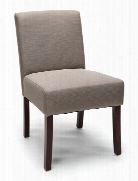 Armless Guest Chair With Wooden Legs By Essentials