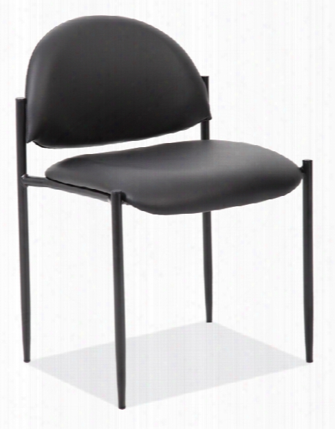 Armless Stacking Side Chair With Black Frame By Office Source