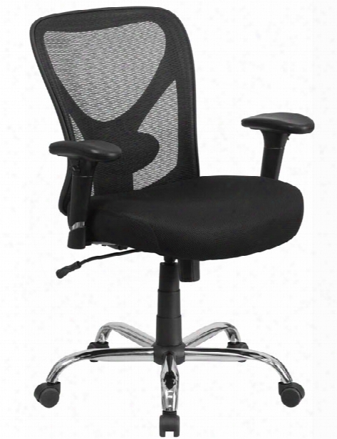 Big & Tall Black Mesh Swivel Chair By Innovations Office Furniture