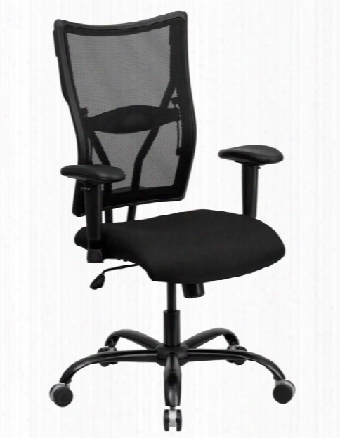 Big & Tall Mesh Executive Swivel Chair With Adjustable Arms By Innovations Office Furniture