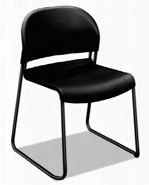 Black With Black Finish Legs Guest Chairs - 4/pk By Hon