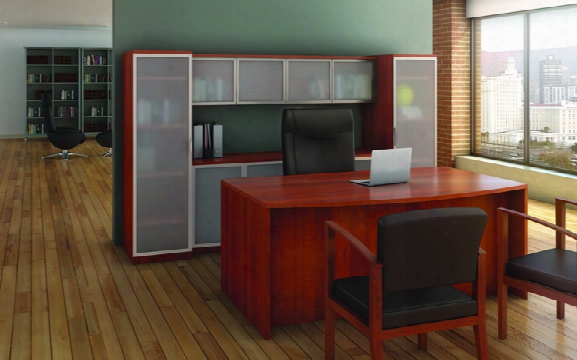 Bow Front Desk With Storage By Office Source