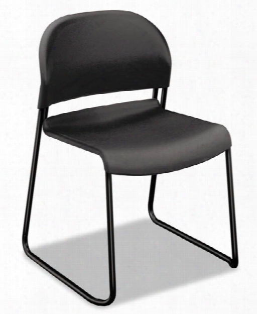 Charcoal With Black Finish Legs Guest Chairs - 4/pk By Hon