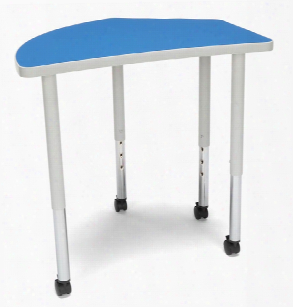 Crest Large Leg Table With Casters By Ofm