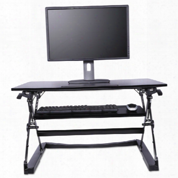 Desktop Mounted Lifting Workstation, With Adjustable Keyboard By Alera