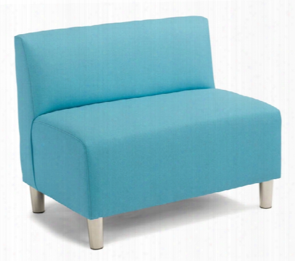 Double Armless Chair - Fabric By Office Source