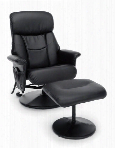 Heated Shiatsu Massage Leather Recliner And Ottoman By Essentials