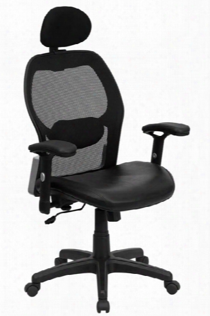 High-back Executive Swivel Chair With Leather Seat By Innovations Office Furniture