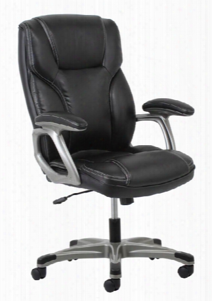 High Back Leather Chair By Essentials