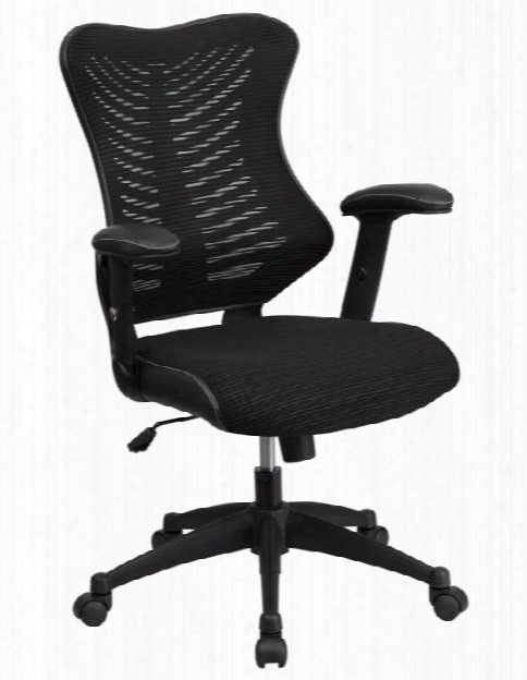 High-back Swivel Chair With Adjustable Arms By Innovations Office Furniture