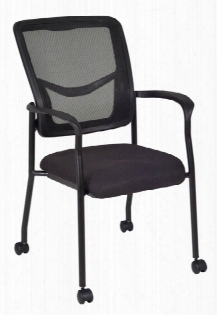 Kiera Side Chair With Casters- Black By Regency Furniture