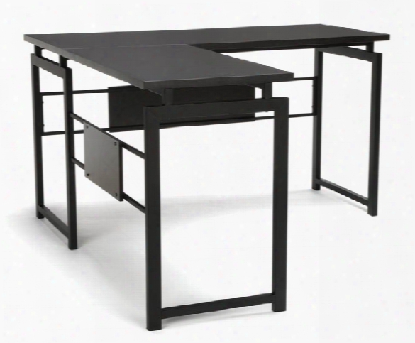 L-shaped Desk With Metal Leg By Essentials