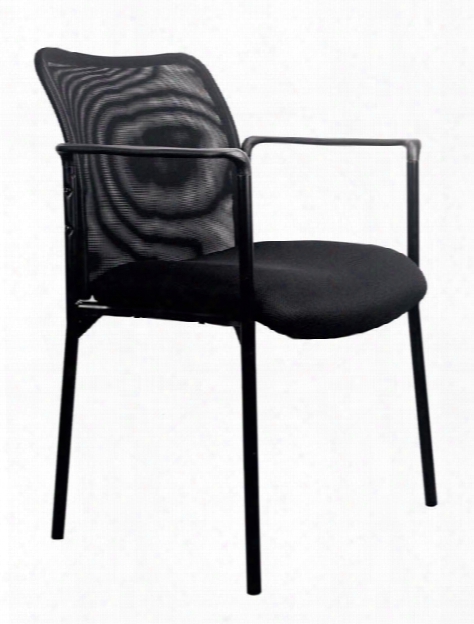 Mesh Back Side Chair With Arms By Essentials