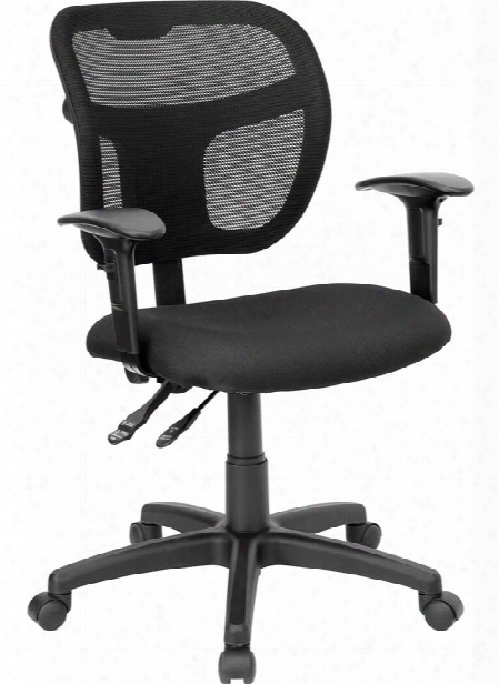 Mid-back Mesh Swivel Chair With Adjustable Arms By Innovations Office Furniture