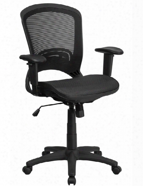 Mid-back Mesh Swivel Chair With Arms By Innovations Office Furniture