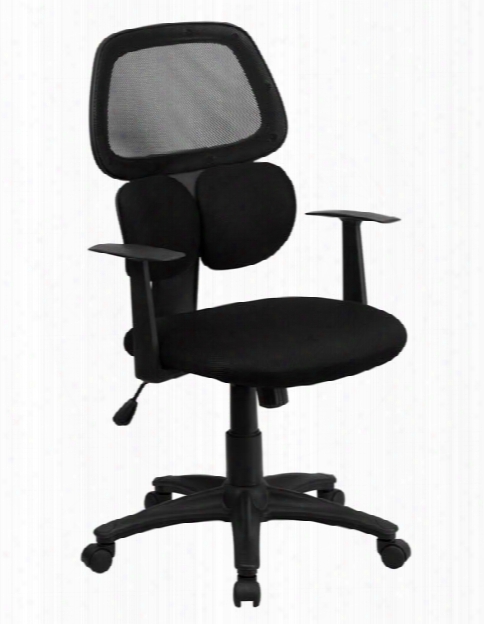 Mid-back Mesh Swivel Chair With Flexible Dual Lumbar Support And Arms By Innovations Office Furniture