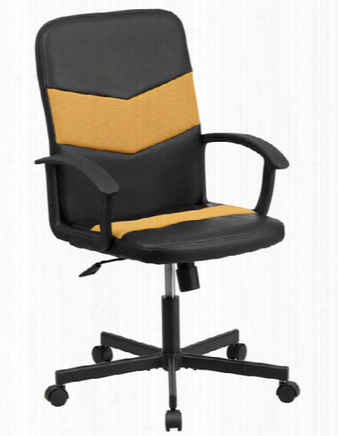 Mid-back Vinyl And Mesh Executive Swivel Chair With Arms By Innovations Office Furniture