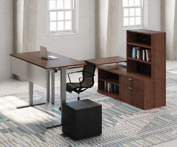 Sit To Stand Desk With Storage Workstation By Office Source