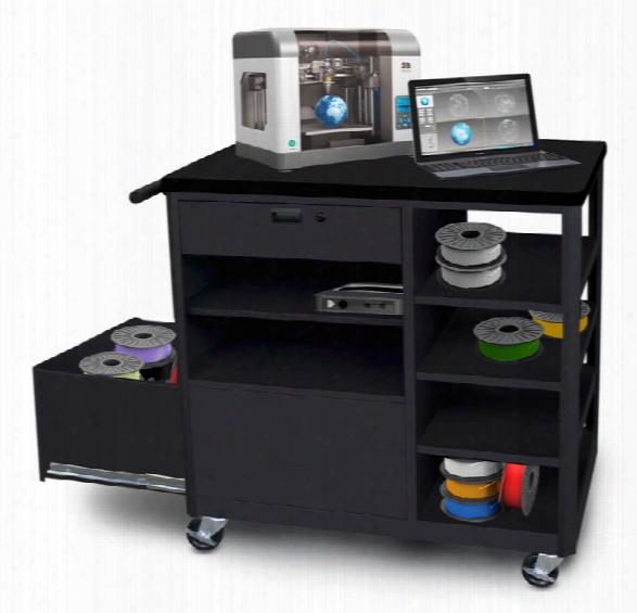 Steel 3d Printer Cart With One Storage Drawer By Marvel