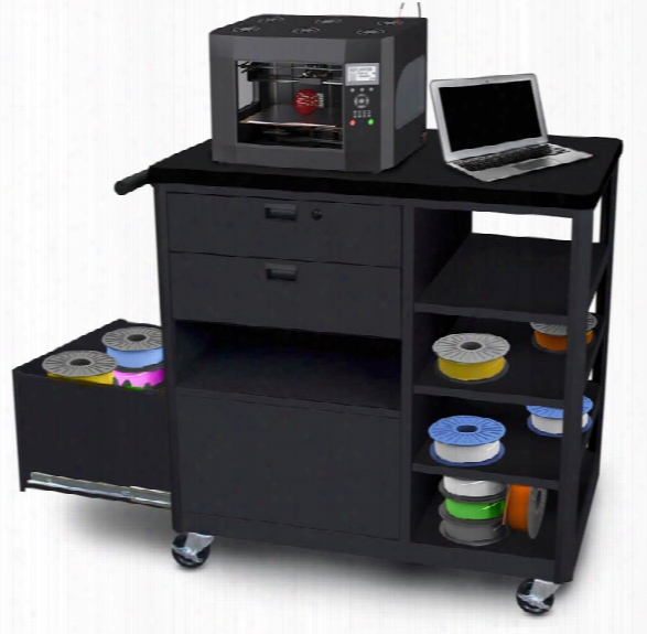 Steel 3d Printer Cart With Two Storage Drawers By Marvel