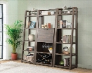 Bar Cabinet with 2 Leaning Bookcases by Riverside