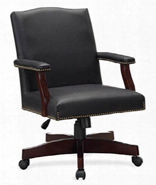 Traditional Leather Executive Swivel Chair By Solution Seating