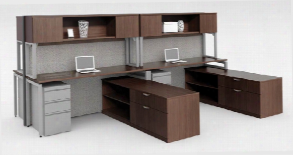 Workstation For 4 With Storage By Office Source