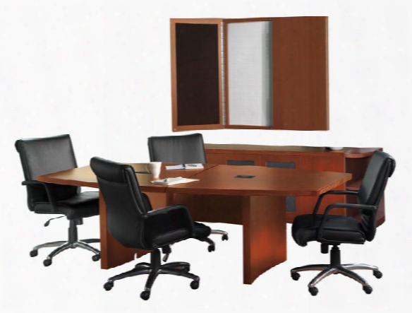 10' Boat Shaped Conference Table Suite By Mayline Office Furniture