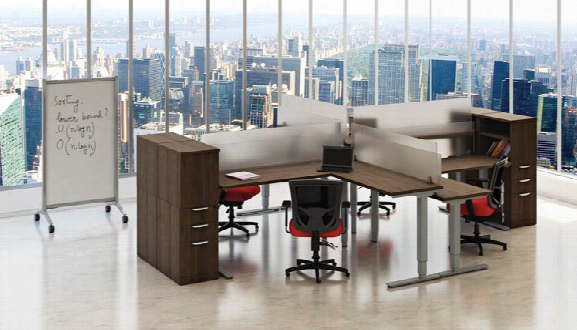 4 Person Standup Workstations By Office Source