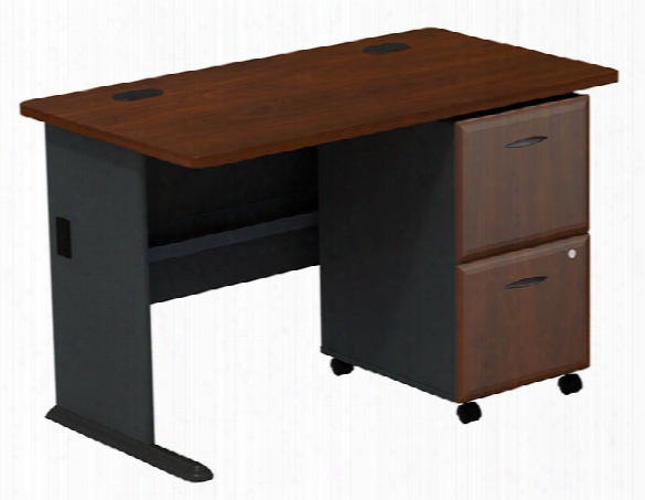 48" Desk With 2 Drawer File By Bush