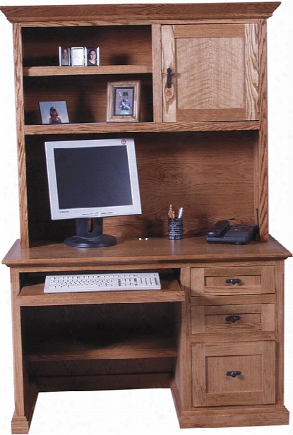 48" Mission Wood Computer Desk With Hutch By Forest Designs