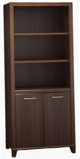 5 Shelf Bookcase With Doors By Bush